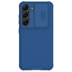 Nillkin Case for Samsung Galaxy S23 Plus (6.6\' Inch) CamShield Pro Slider Camera Close & Open Double Layered Protection TPU + PC Blue Color