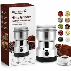 Nima Grinder Electric Coffee Grinder, Mini Grinder Machine for Kitchen, Coffee Bean Grinder Electric, Mini Mixer Grinder Electric, Chutney Grinder, Masala Mixer Grinder Small, Mixer for Home