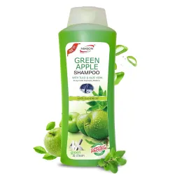 Nimson Green Apple Anti-Dandruff Shampoo – 500ml | With Tulsi & Aloe Vera | Controls Dandruff, Strengthens Roots | Nouri