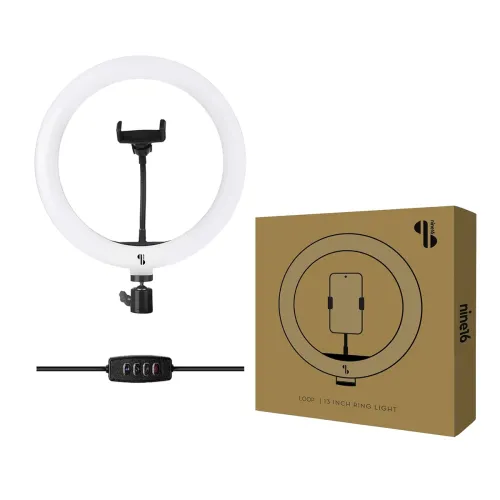 Image of nine16 Loop 13\' Ring Light Mobile Stand for Video Shooting Studio Light for YouTube 