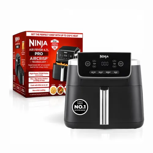 Image of Ninja Air Fryer, 4.7L Capacity, 1750W High-Power Motor, AirCrisp Technology
