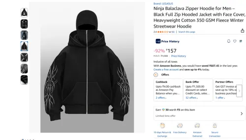 Image of Ninja Balaclava Zipper Hoodie