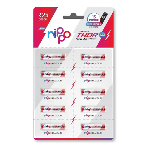 Image of Nippo Thor Leakproof Alkaline AAA Batteries Pack