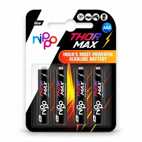 Image of Nippo Thor MAX AAA Alkaline Battery (Pack of 4)
