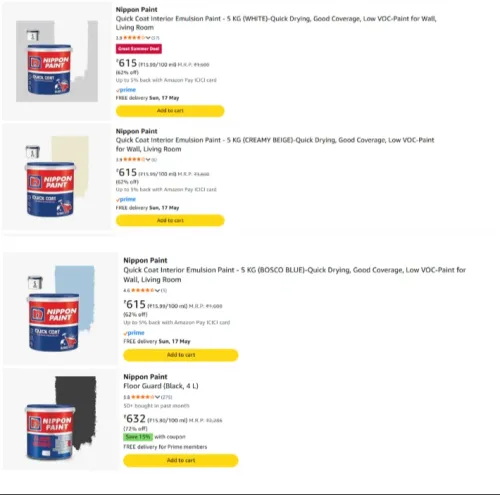 Image of Nippon Paint at minimum 60% Discount