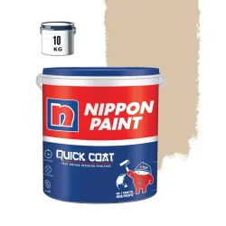Nippon Paint Quick Coat Interior Emulsion Paint - 10 KG (SANDCASTLE)-Quick Drying, Good Coverage, Low VOC-Paint for Wall