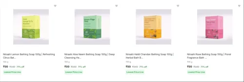 Image of Niraahi Bath Soap starting at ₹99