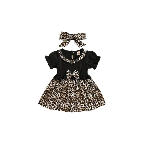 Image of Niren Enterprise Leopard Baby Girl Frock