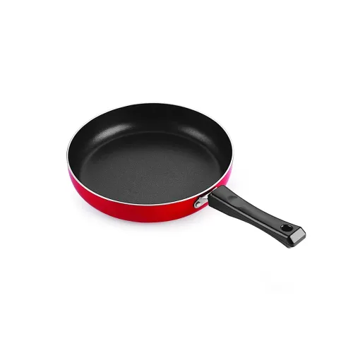 Image of Nirlon 20cm Non-Stick Fry Pan (Red & Black)
