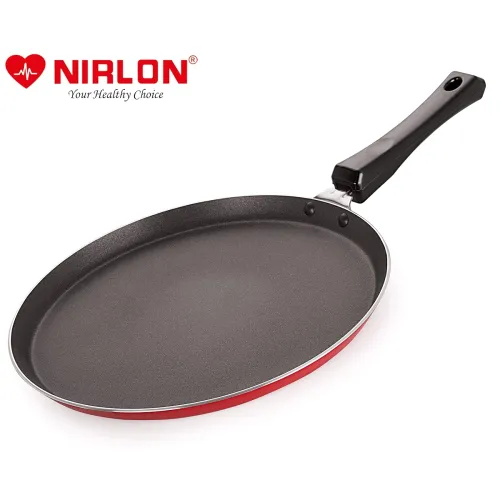 Image of Nirlon Dishwasher Safe Aluminum Non Stick Flat Dosa Tawa 26cm (Gas Stove Compatible Base)