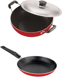 NIRLON Non-Stick Non-Stick Coated Cookware Set (PTFE (Non-stick), Aluminium, 2 - Piece)