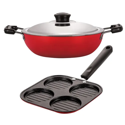 Image of Nirlon 3 Layer Non-Stick Coated 2 Piece Cookware Combo Gift Set 