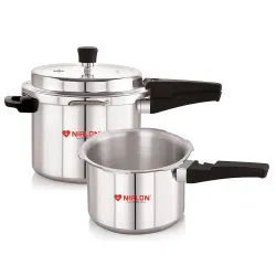 NIRLON 3L 5L Induction Base Pressure Cooker Combo
