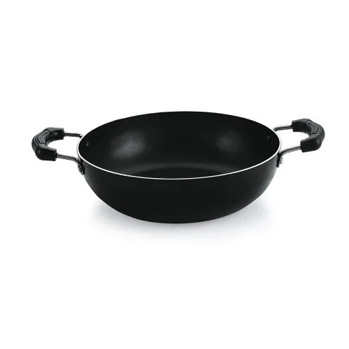Image of Nirlon 3L Non-Stick Deep Kadhai, Induction Compatible, Black
