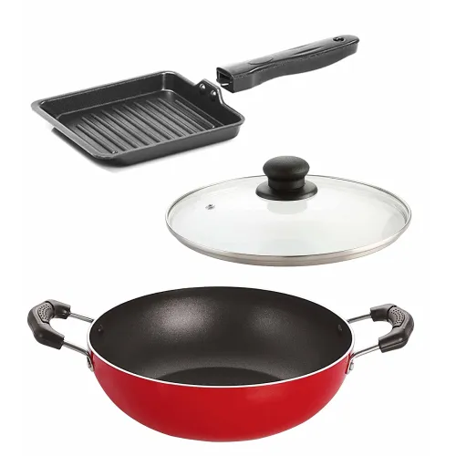 Image of Nirlon 3 Layer Non-Stick Cookware Set (3 Piece)