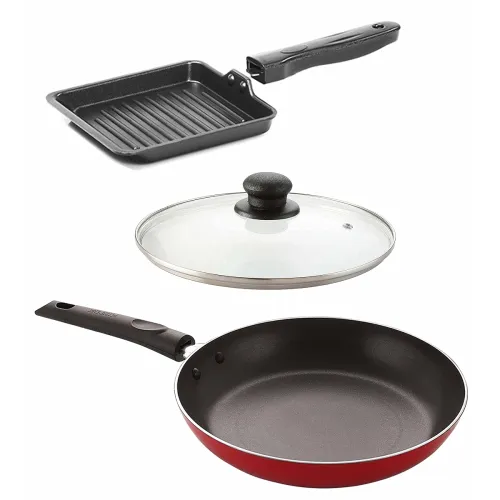 Image of Nirlon 3-Piece Non-Stick Cookware Set (Aluminium)