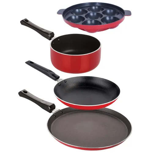 Image of Nirlon 4-Piece Non-Stick Aluminium Cookware Set