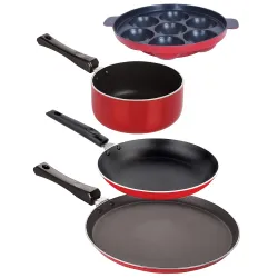 Nirlon 4-Piece Non-Stick Aluminium Cookware Set