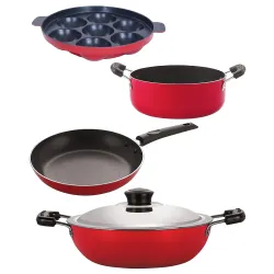 Nirlon 4-Piece Cooking Pots and Pans Set