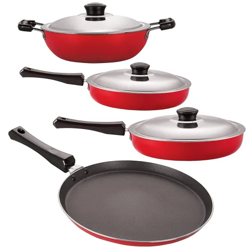 Image of Nirlon 4-Piece Non-Stick Aluminium Kitchen Set