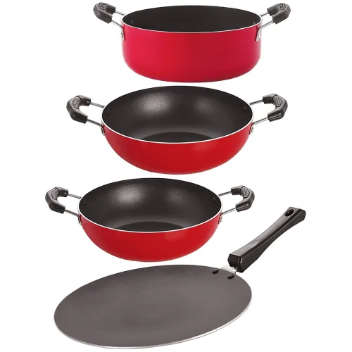 Image of Nirlon 4Piece Nonstick Cookware Gift Set (Aluminium)