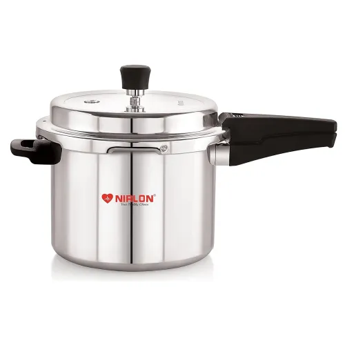 Image of NIRLON Outer Lid Induction Base Aluminium Pressure Cooker, 5 Liters