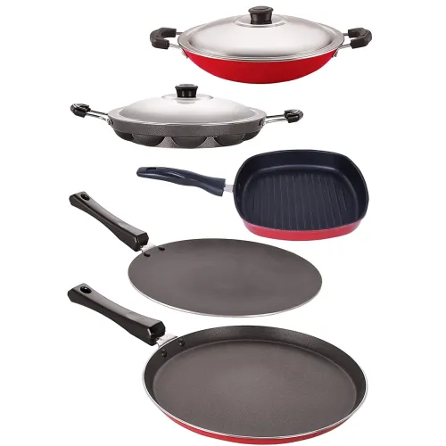 Image of Nirlon 5-Piece Non-Stick Cookware Set