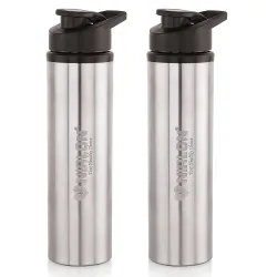 NIRLON Stainless Steel Single Wall Water Bottle with Flip Cap /Fridge Refrigerator Bottle /100% Leak Proof /Office & Sch