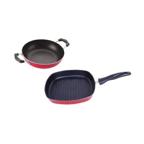 Image of Nirlon Aluminium nonstick Cooking Set of 2 Pieces Combo Offers(KD10_GP22)