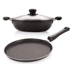 Nirlon Aluminium Dishwasher Safe Nonstick Induction Base Flat Tawa
