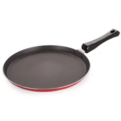 Nirlon Aluminum Non Stick Flat Dosa Tawa with Bakelite Handle 24cm(3mm_Classic_FT_10)