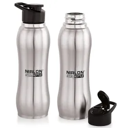 Nirlon Aqua Flip 750ml Steel Bottles (SO2)
