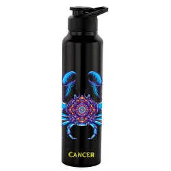 NIRLON Classic Flip UV Printed Single Wall Stainless Steel Sipper Cap Water Bottle 1000ml |Fridge Water Bottle|Office Bo