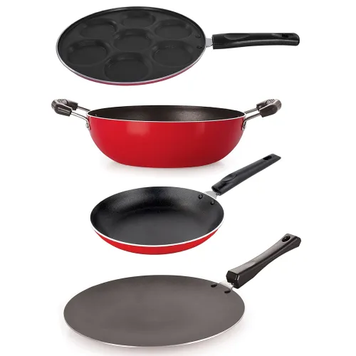 Image of Nirlon Classic Range Non-Stick Aluminium Cookware 4-Piece Set