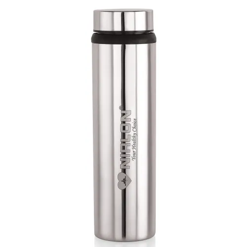 Image of NIRLON Eco Lite Stainless Steel Water Bottle, 900ml, Silver|Leak Proof|Office Bottle|Gym Bottle|Home|Kitchen|Hiking|Trek
