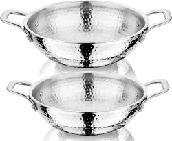 NIRLON Hammered Triply Steel Cookware Kadai