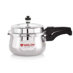 NIRLON Induction and Gas Stove Triply Stainless Steel Pressure Cooker (2 Liters)