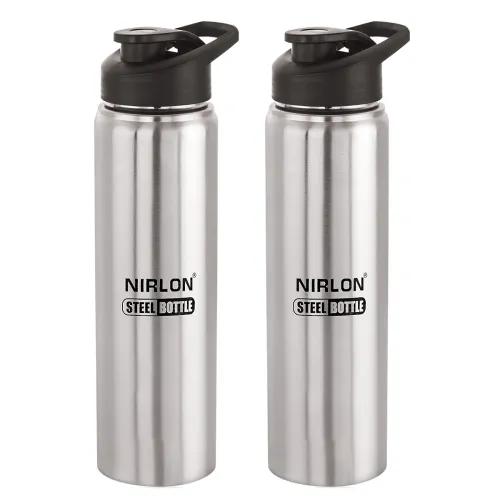 Image of Nirlon Josh Steel Water Bottle Set of 2 | 1000ml