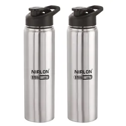 Nirlon Josh Steel Water Bottle Set of 2 | 1000ml