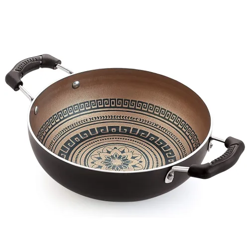 Image of Nirlon Mandala Aluminum Non Stick Deep Kadhai 