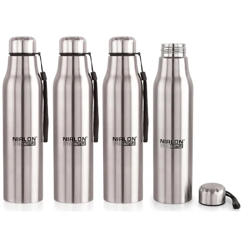 Image of NIRLON Neo Stainless Steel Water Bottle 950ml (Set of 4)