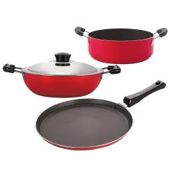Nirlon Non-Stick 3 Layer Coated Chemical Free Aluminium Kitchenware Set