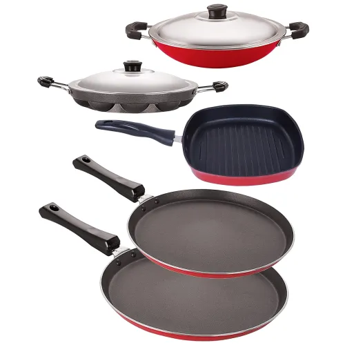 Image of Nirlon Non-Stick 5Pcs Cookware