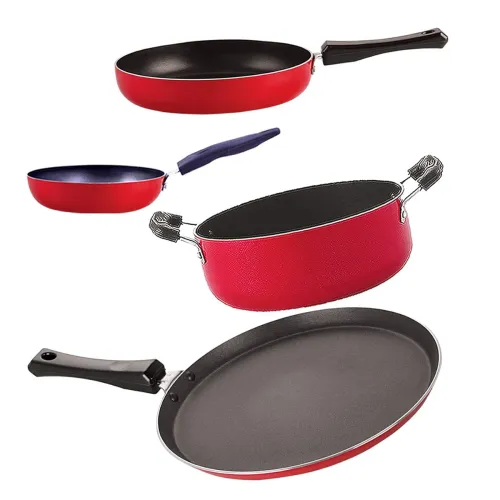 Image of Nirlon Non Stick Aluminium Chemical Free Kitchen Item Set of 4 Pieces (FT13_FP11_CVG_CS24)