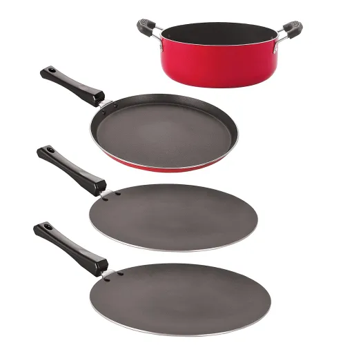 Image of Nirlon Non-Stick Aluminium Cookware Gift Set – 4 Pieces