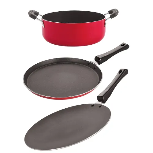 Image of Nirlon non-stick aluminium cookware combo set