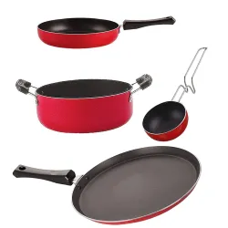 Nirlon Non-Stick Aluminium Cookware, Set of 4