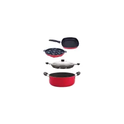 Nirlon Non-Stick Aluminium Cookware Set – 5 Pieces