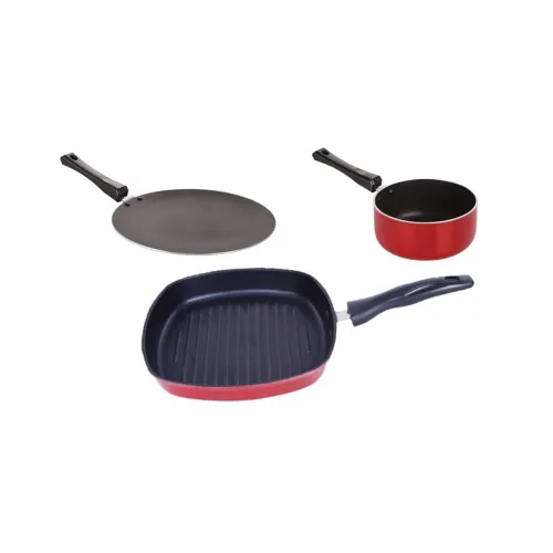 Image of Nirlon Non Stick Aluminium Cookware Set of 3 