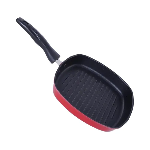 Image of Nirlon Non-Stick Aluminium Grill Pan, Black